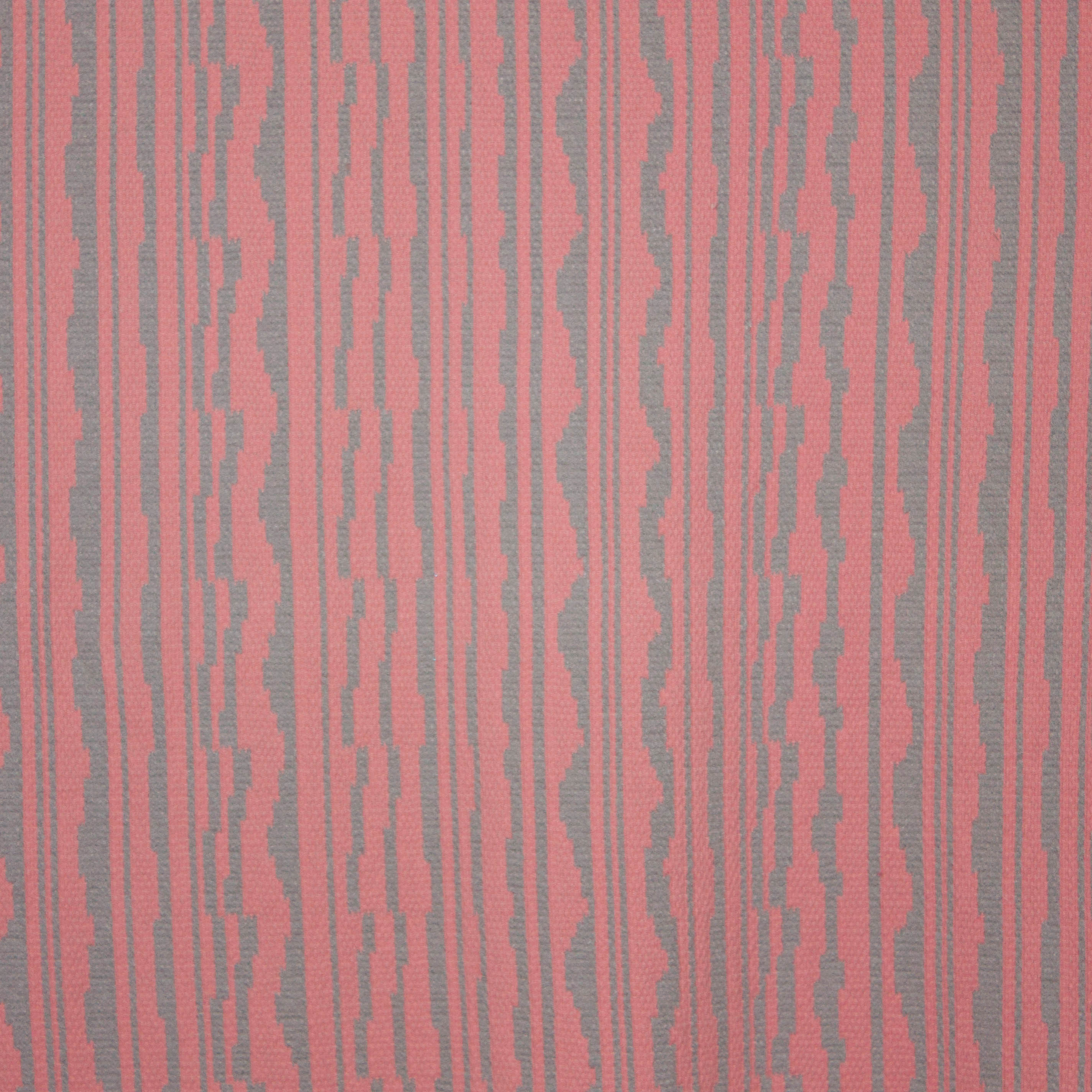 Jacquard tricot met roze en grijs abstract lijnenspel