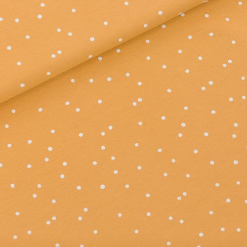Gele french terry met witte bolletjes "Snow Dots" van See You At Six