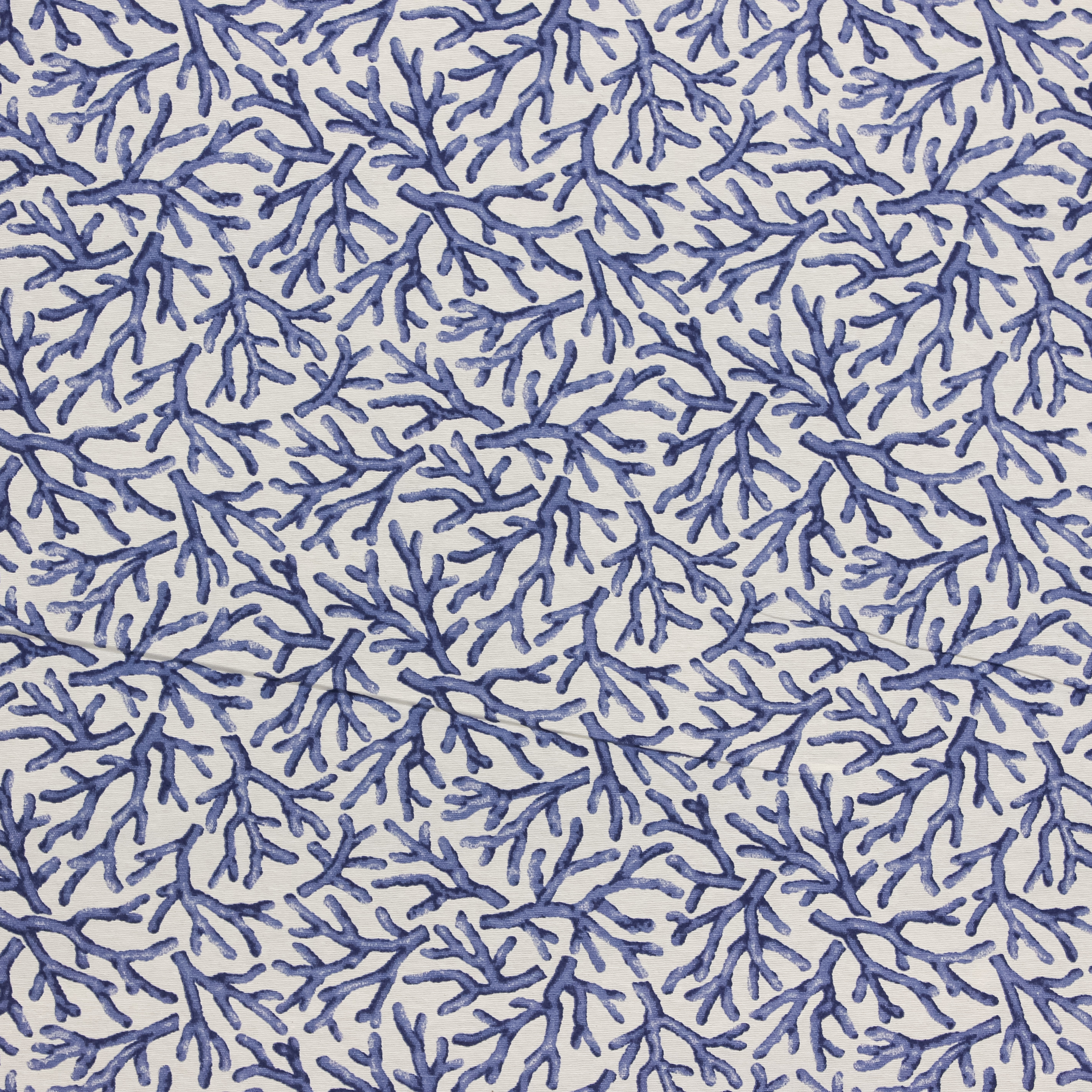 Witte Canvas met Blauw Patroon