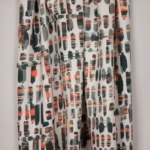 Suedine rekbare polyester scuba met abstracte bedrukking van 'Milliblu's'