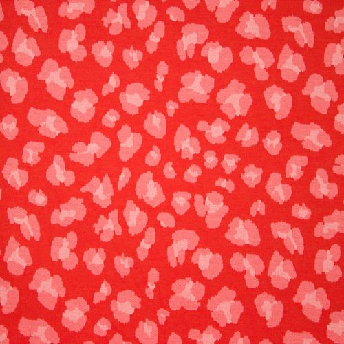Voordeelpakket - Rode jacquardtricot jurk met dierenprint van Milliblu's