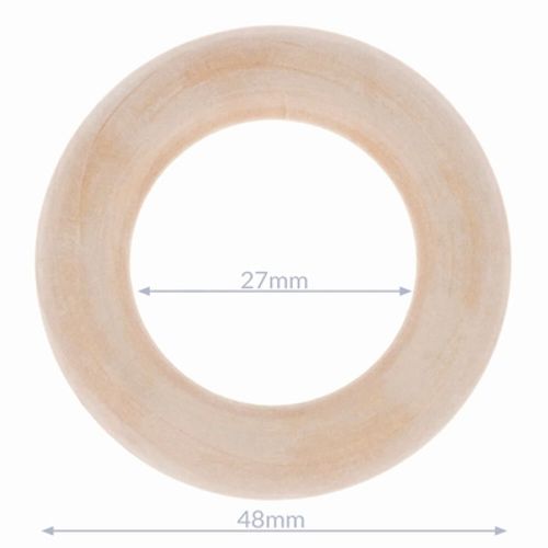 Naturel houten ring van Opry - 48 mm - stoffen van leuven