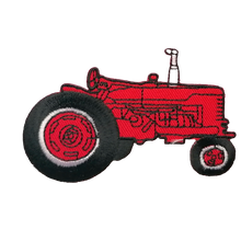 Applicatie - rode tractor - 8 x 5 cm