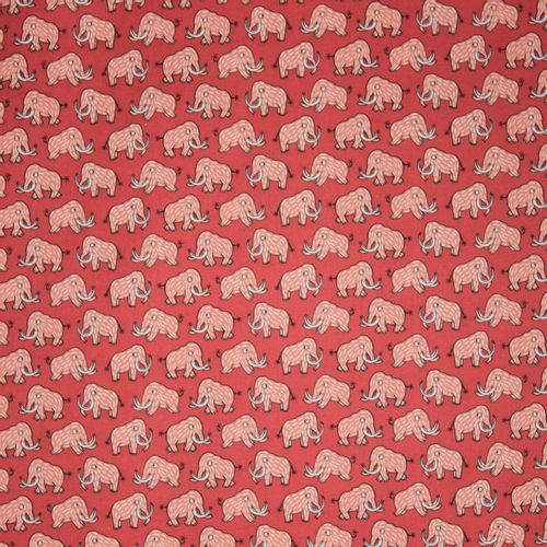 Rode katoen met olifanten, Mammoth van Eva Mouton