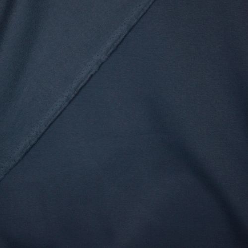 Donkerblauwe sweaterstof met fleece achterkant van La Maison Victor