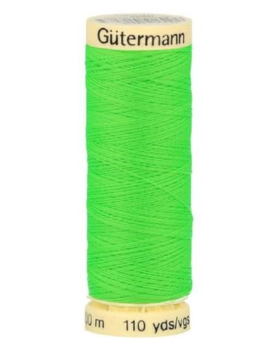 Gütermann polyester naaigaren neon groen - 100 m - col. 3836 - stoffen van leuven