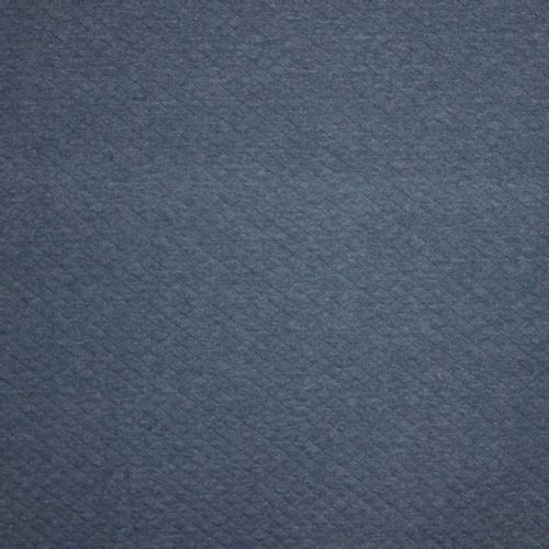 Marineblauwe sweaterstof gewatteerd en overstikt