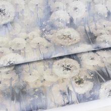 Canvas met pluisbloemen print in blauw / wit