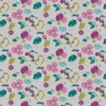 colourful touc  katoen tricot met bloemen en vogels