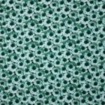 Tricot met bloemenmotief groen