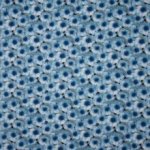 Tricot met bloemenmotief blauw