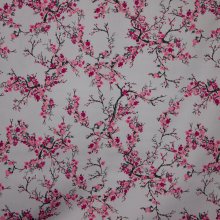 Royal satin met bloesemprint