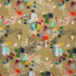 Viscose tricot met abstract motief