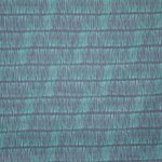 Katoen met unieke print in petrol en turquoise