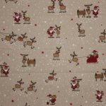 canvas met kerstman en rendier