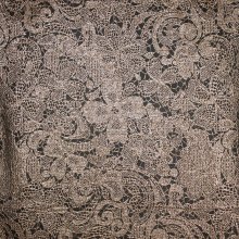 Jacquard met bloemmotief in gouddraad
