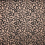 Jacquard brons met zwart luipaardmotief