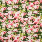 Tricot met roze varkentjes