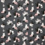 tricot met poezenfamilie roze