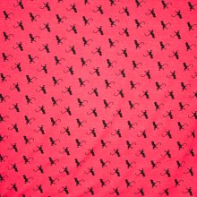 koraalrode tricot met aapjes