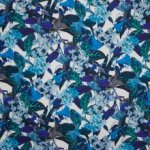 Fijne Italiaanse piqué met bloemen