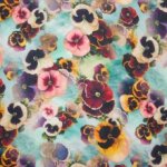 Satijn met viooltjes