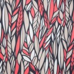 linnen/viscose met bladerenprint