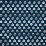 katoentricot blauw wit marine