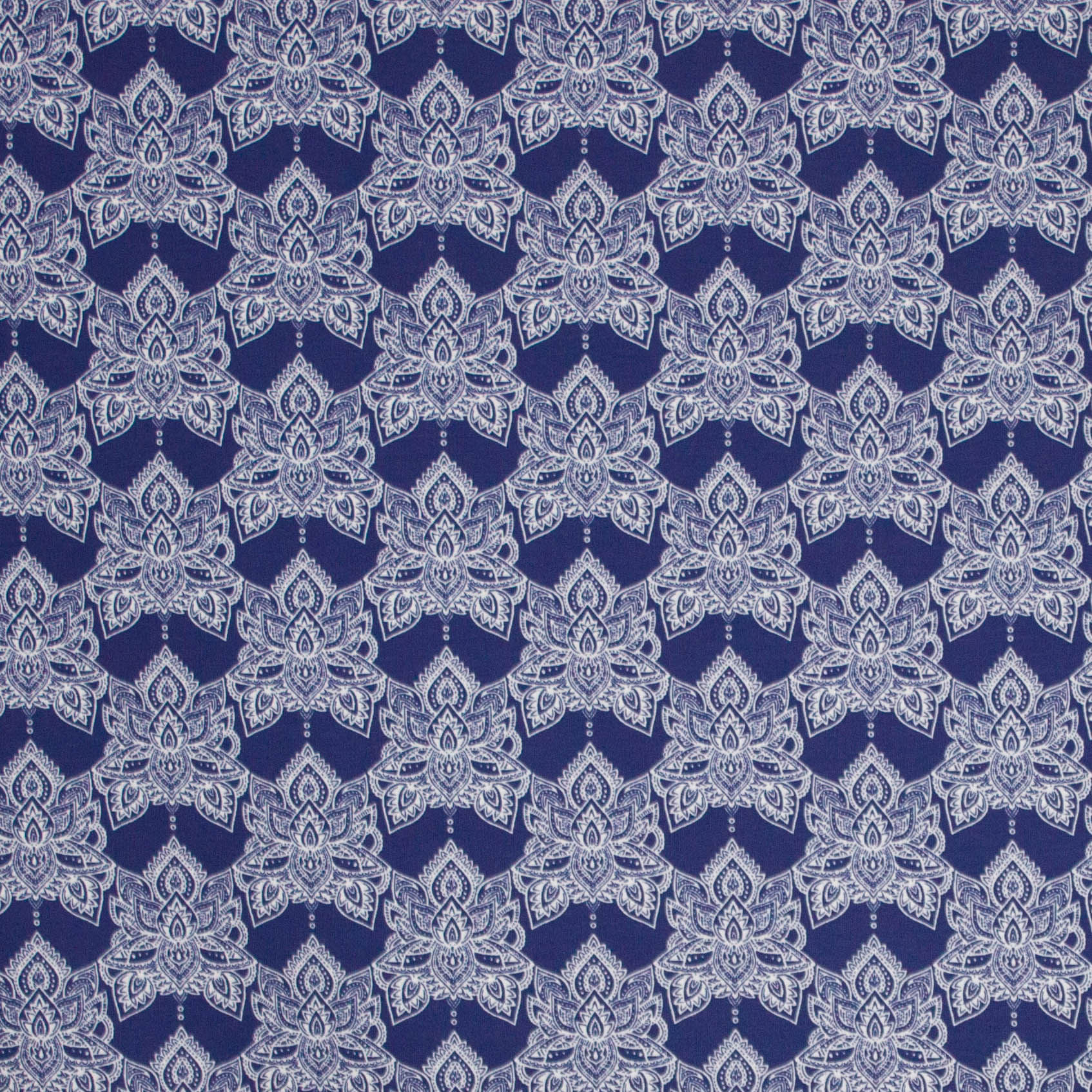 Blauwe french terry met retro waterlelie van Milliblu's