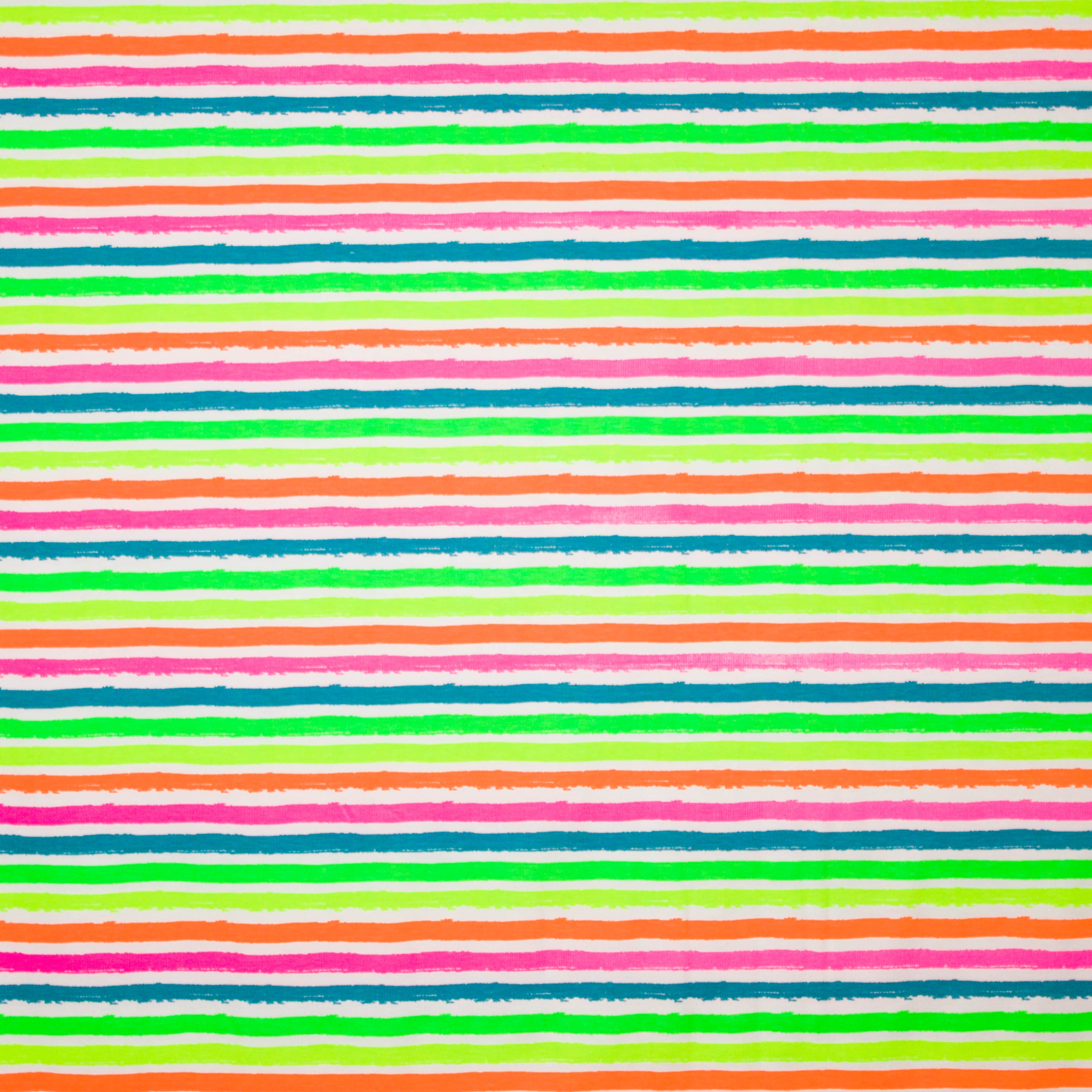 witte tricot met strepen in neon