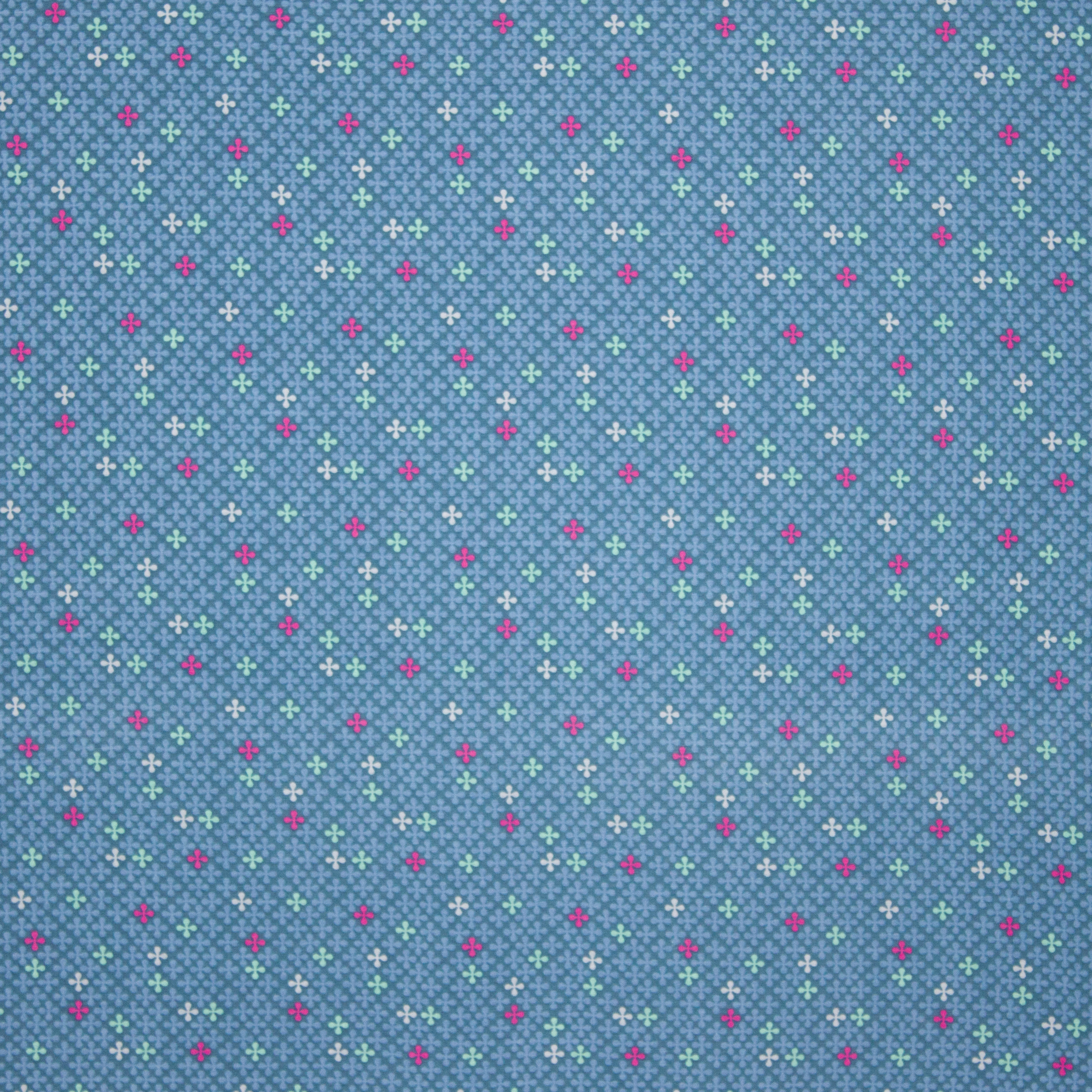 katoentricot met bloemetjes jeans