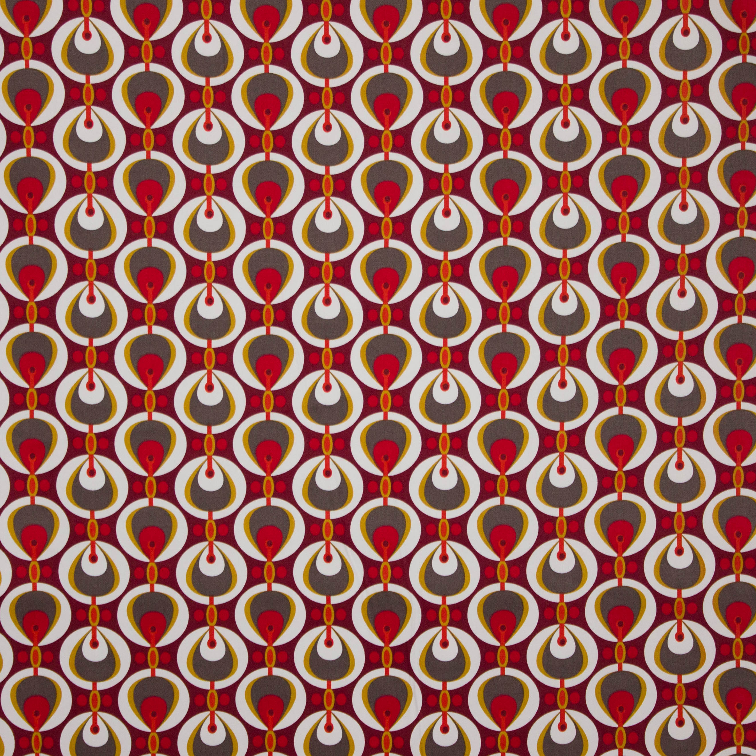 Elastisch gesatineerde katoen met motief