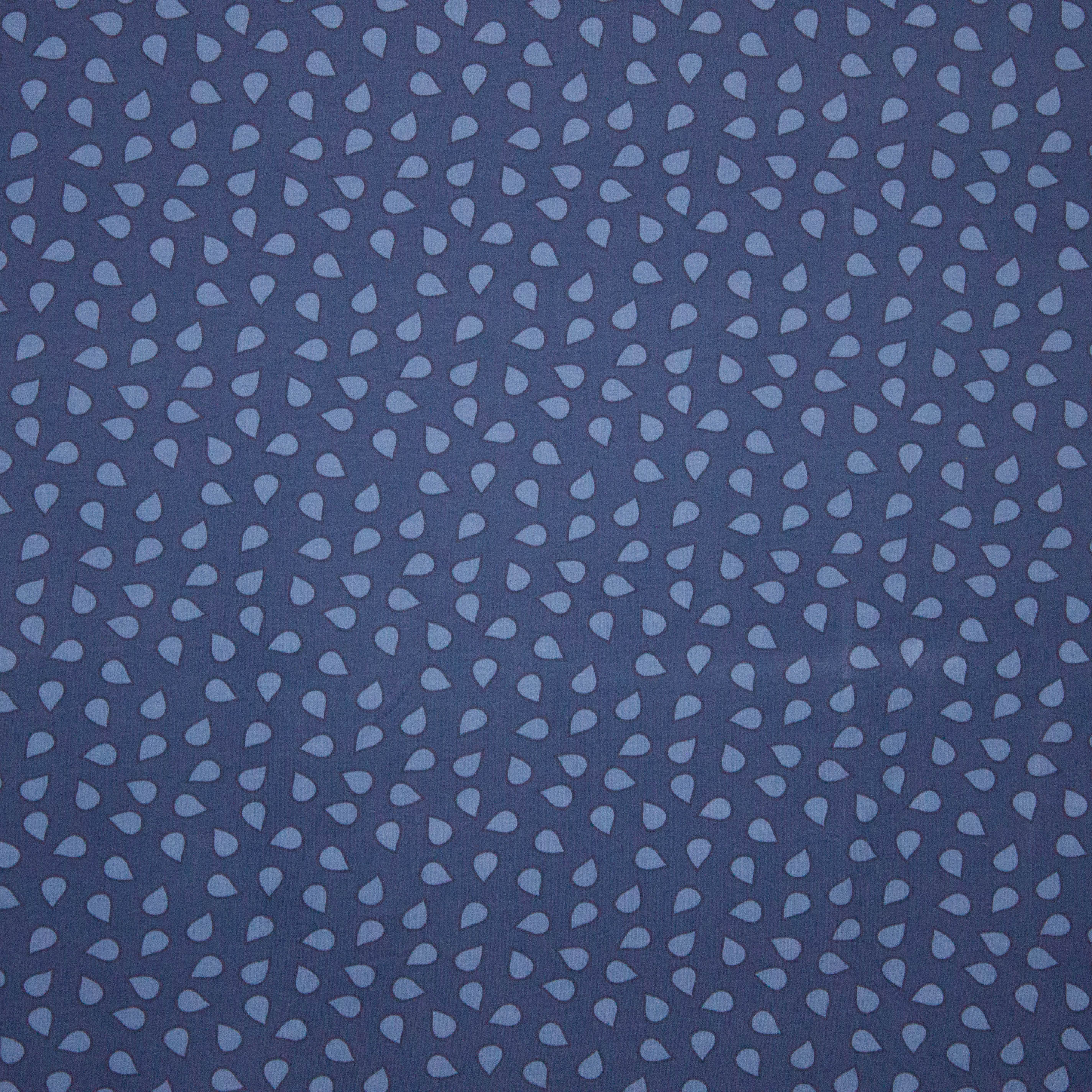 tricot blauw druppels