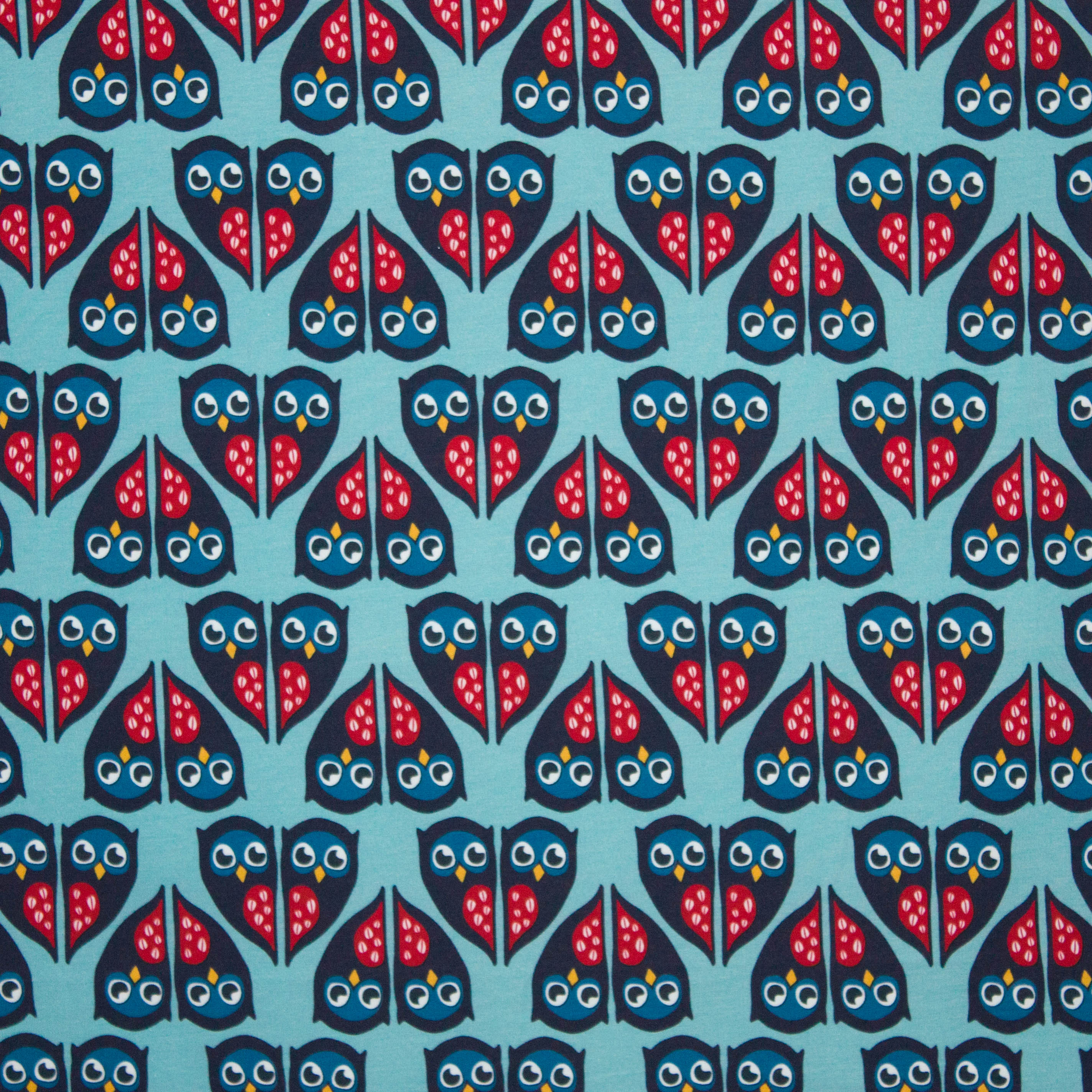 french terry Woodlands hearts Woo Hoo Owls