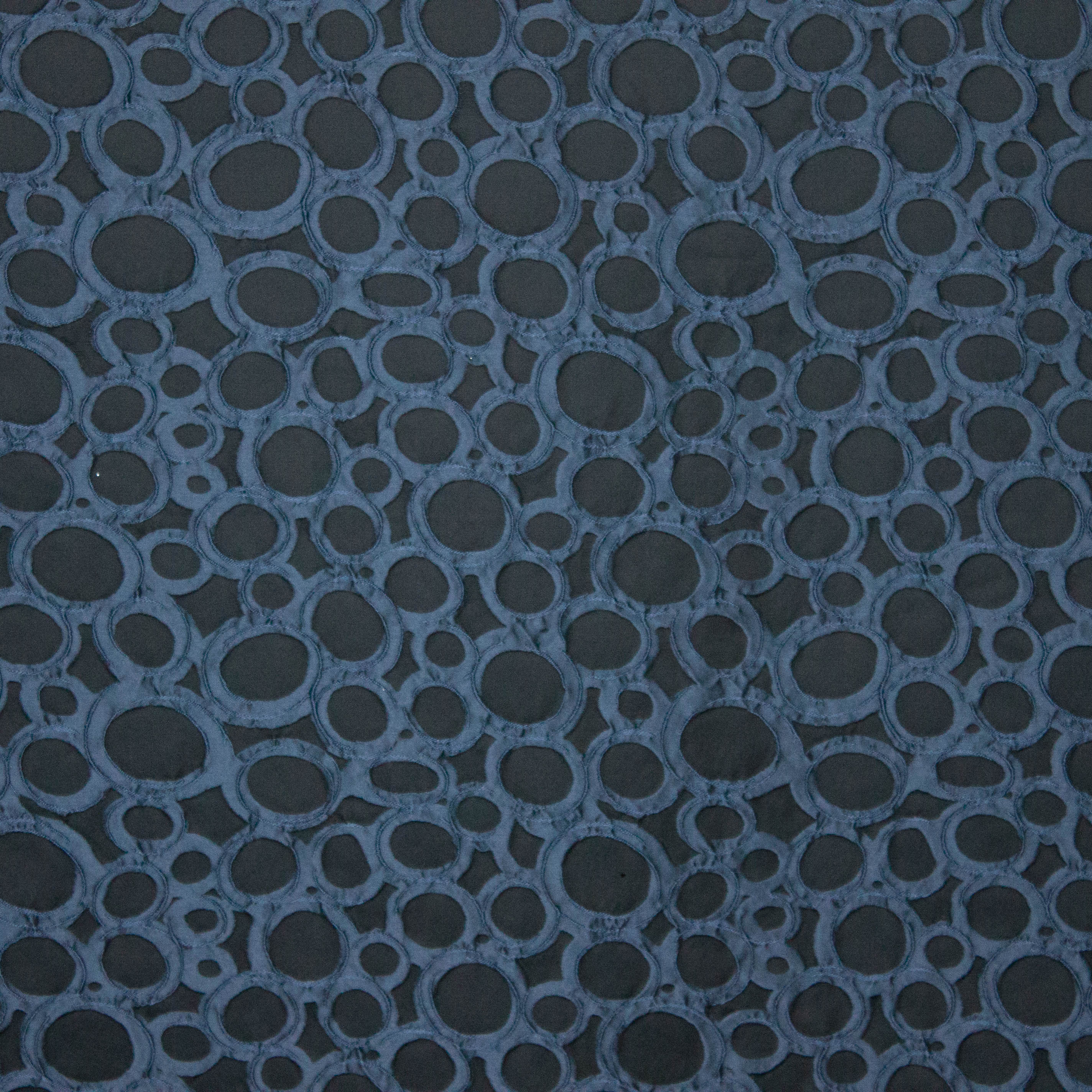 jacquard cirkels blauw