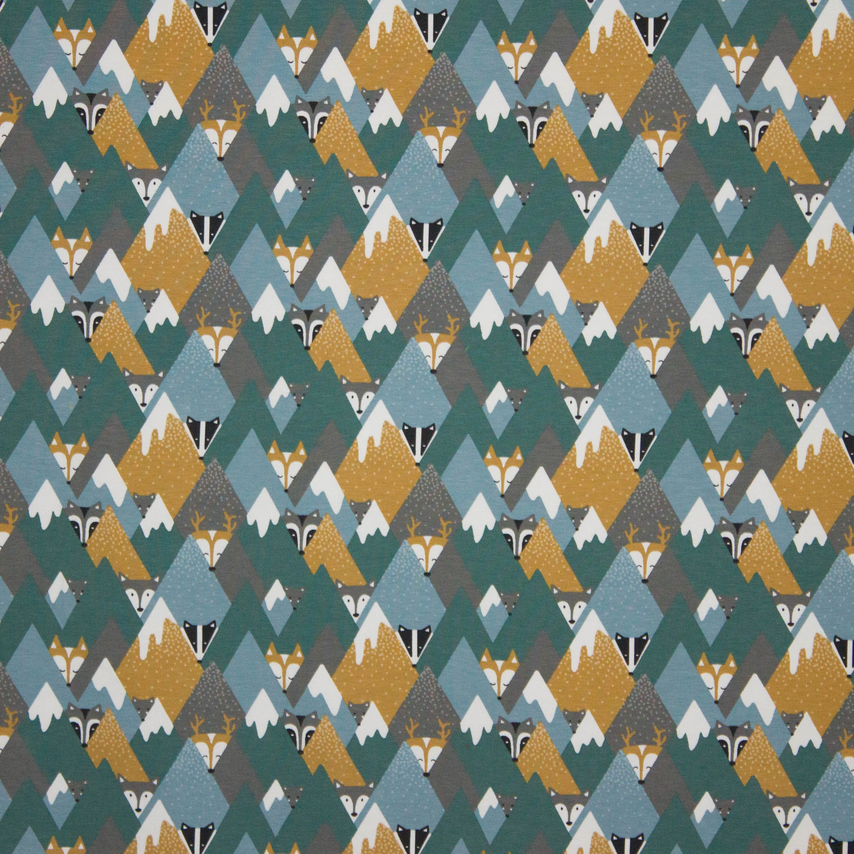 katoentricot bergen en bosdieren