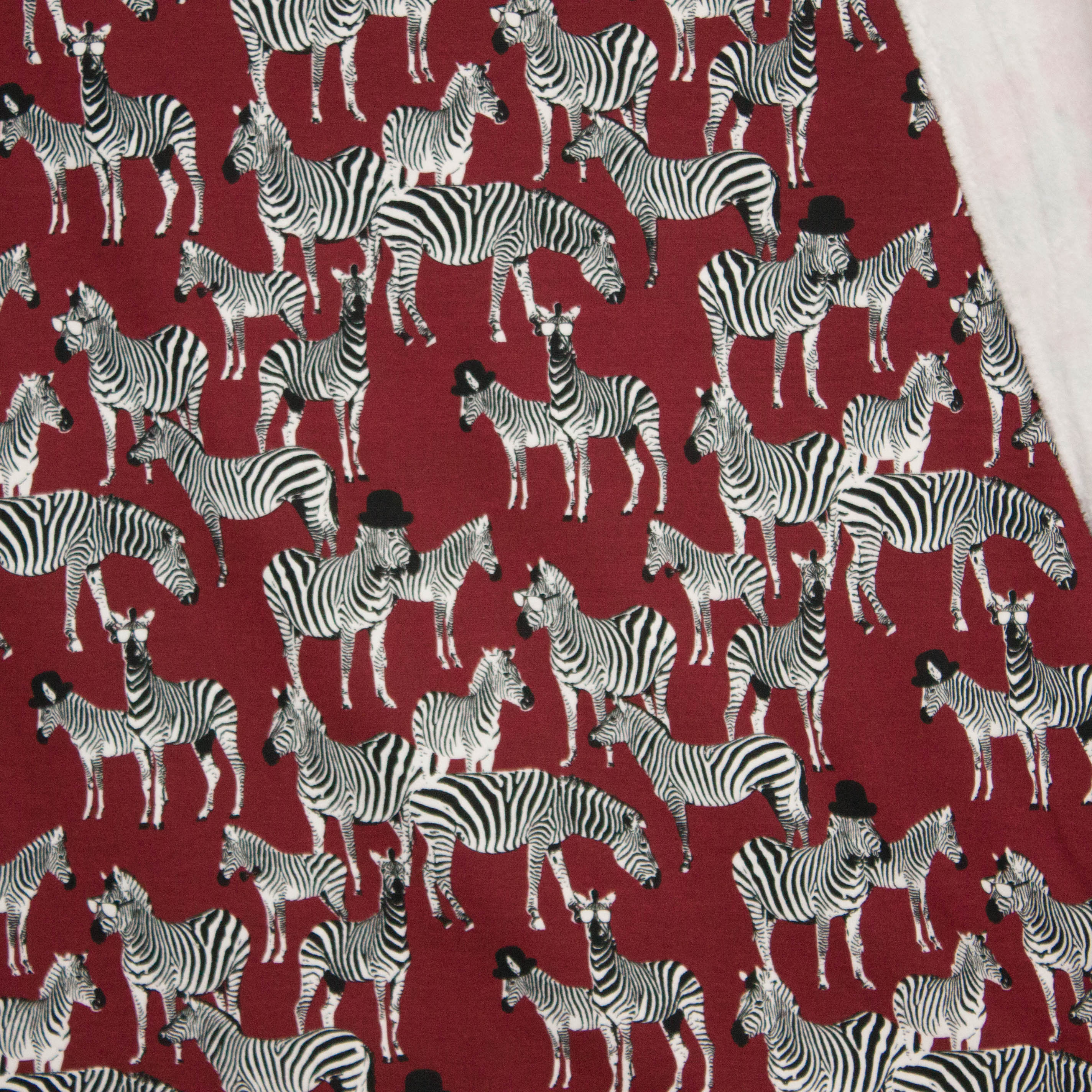Sweater met zebra bordeaux