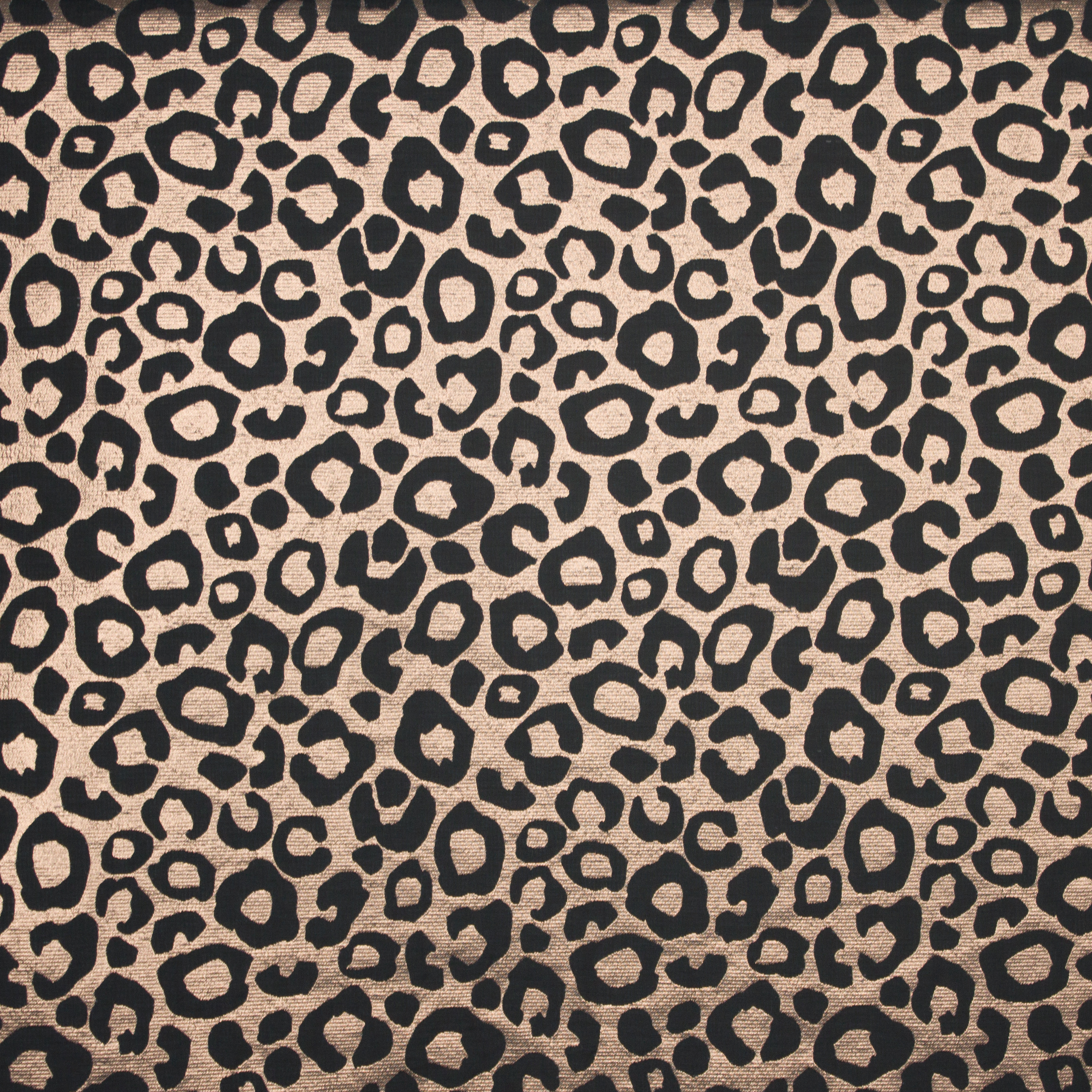 Jacquard brons met zwart luipaardmotief