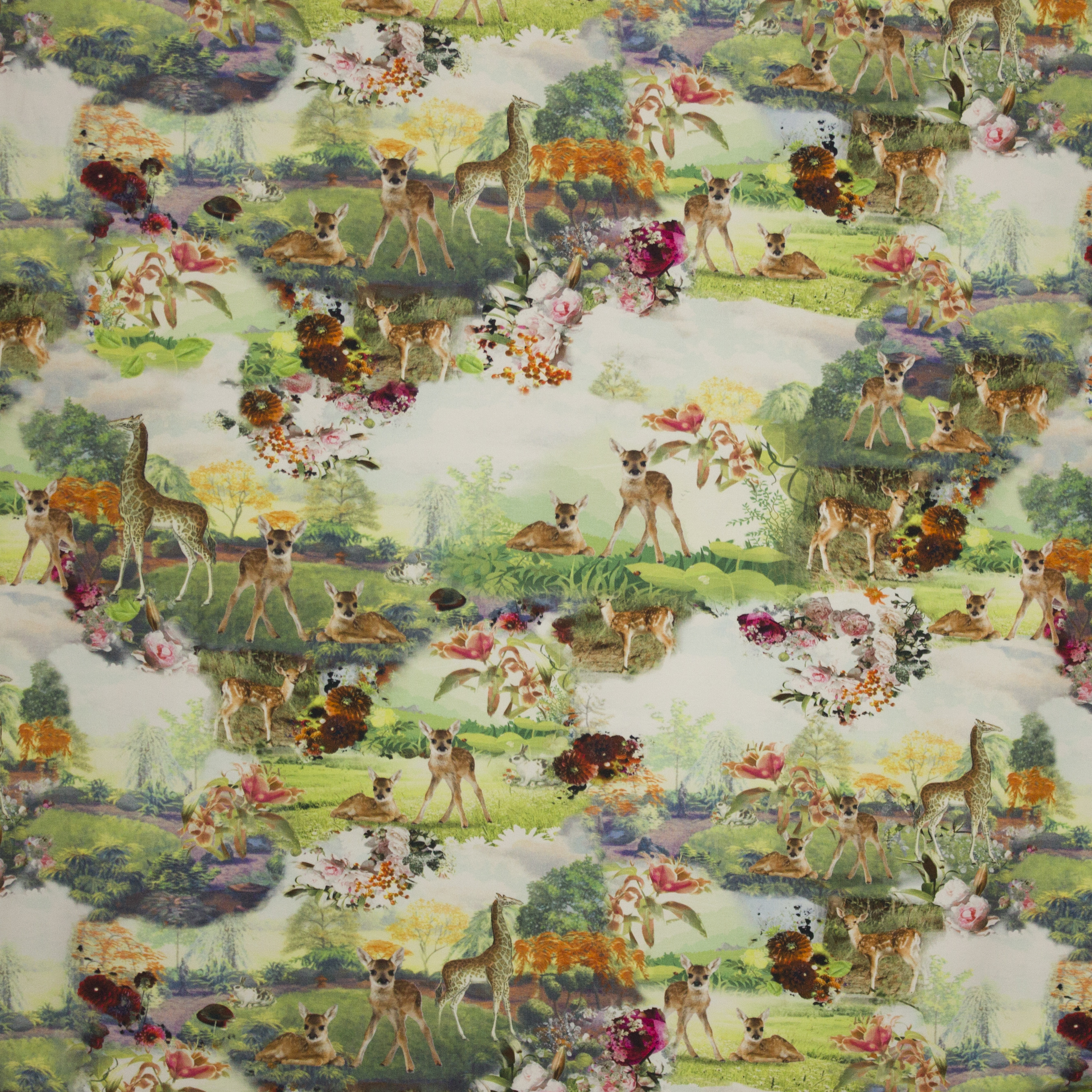 Tricot met dierentafereel in het park