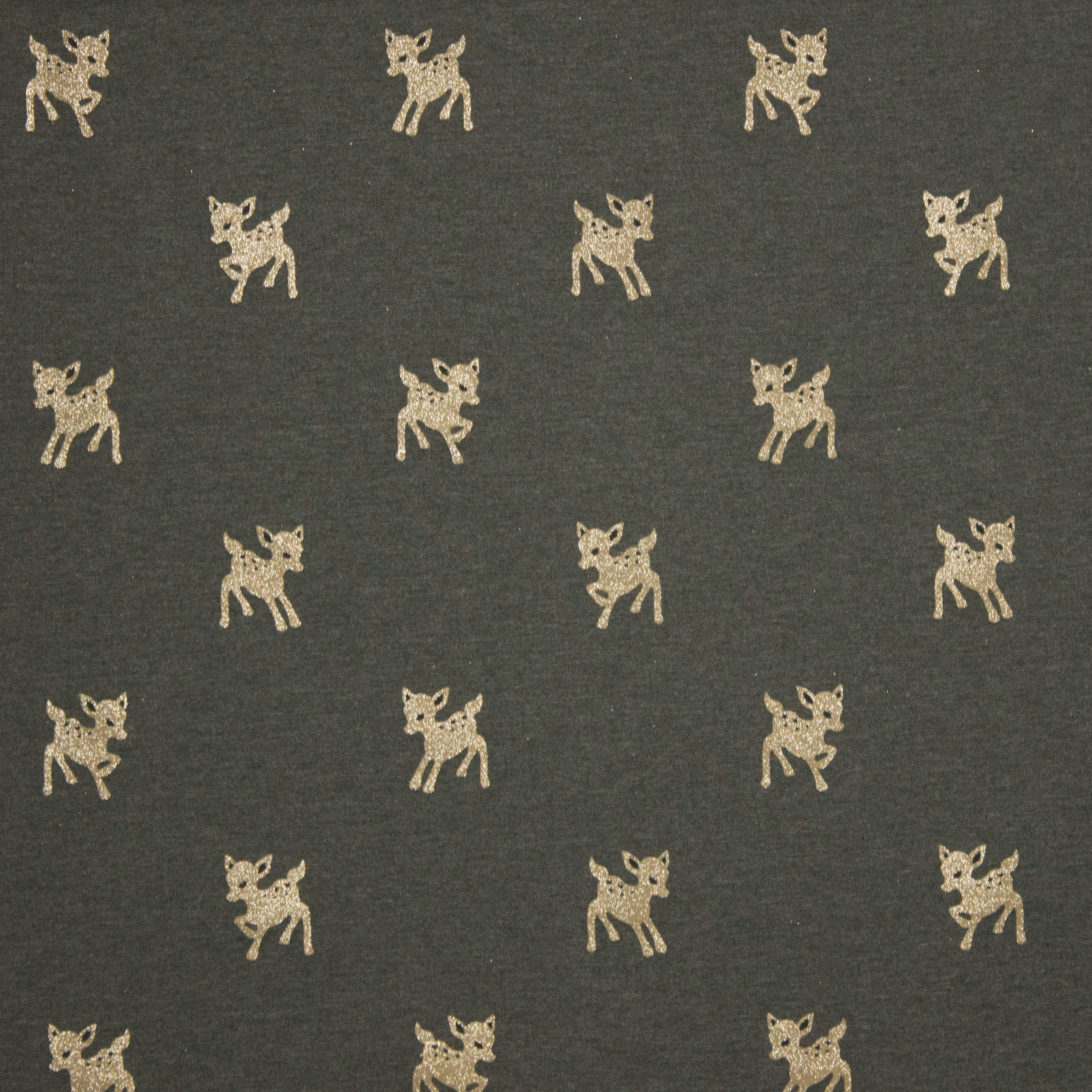 French Terry sweater met gouden bambi