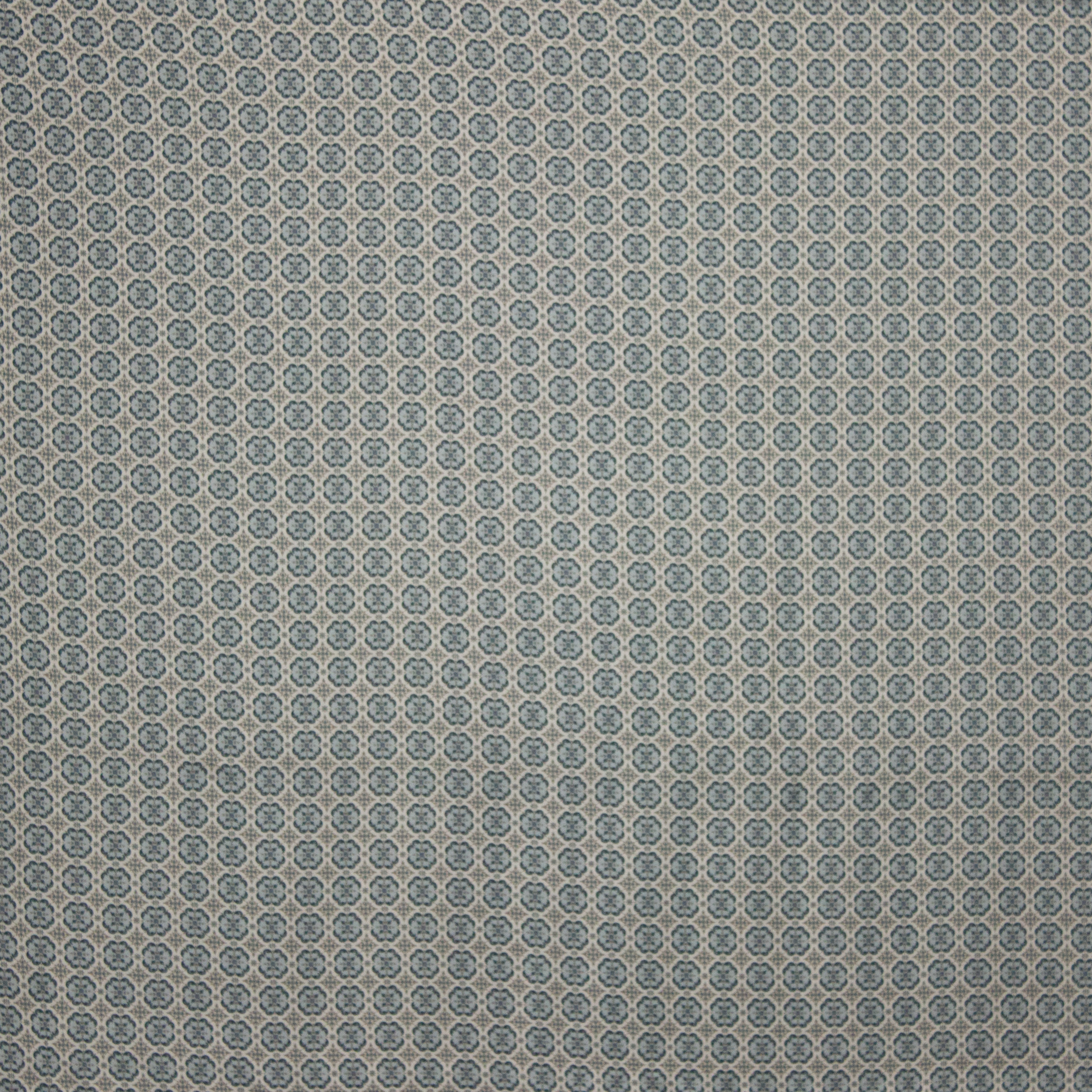 Viscosesatijn met blauw motiefje