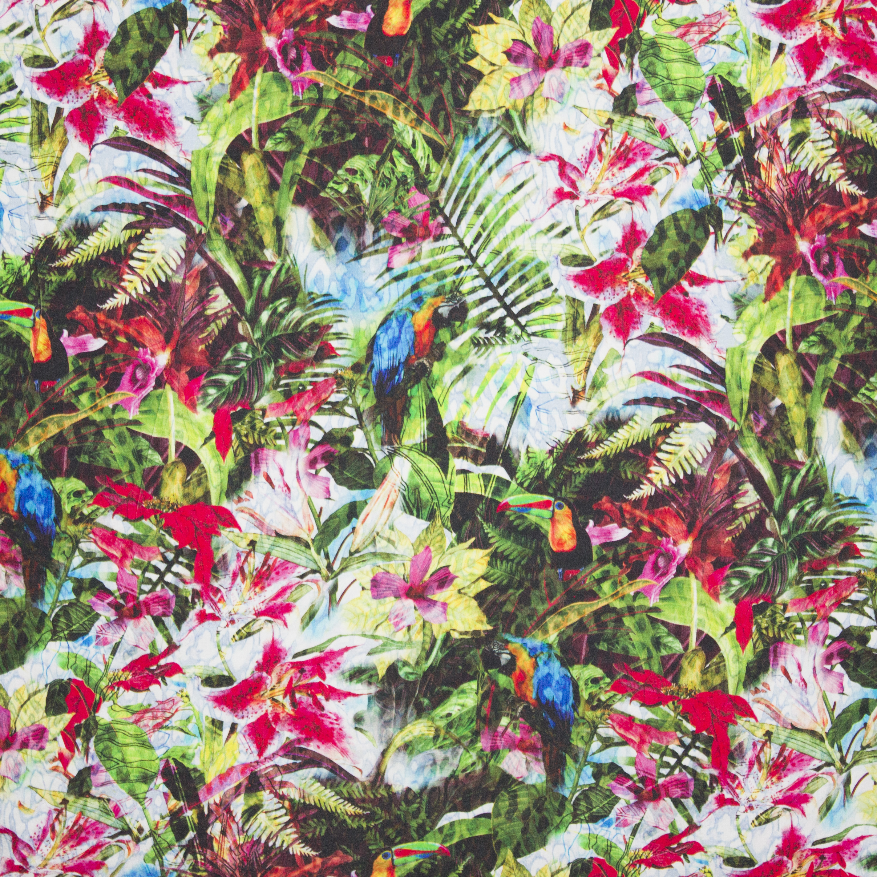 Tricot met tropische print