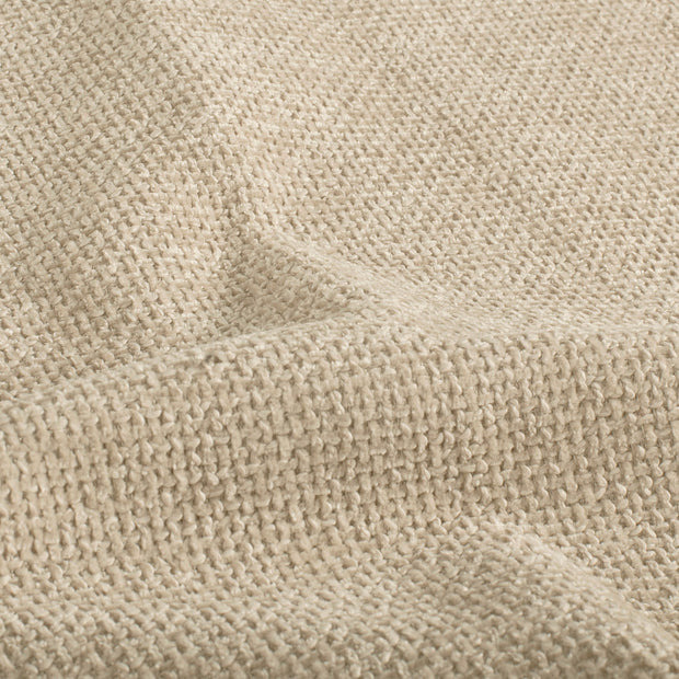 Chenille stof geverfd effen beige