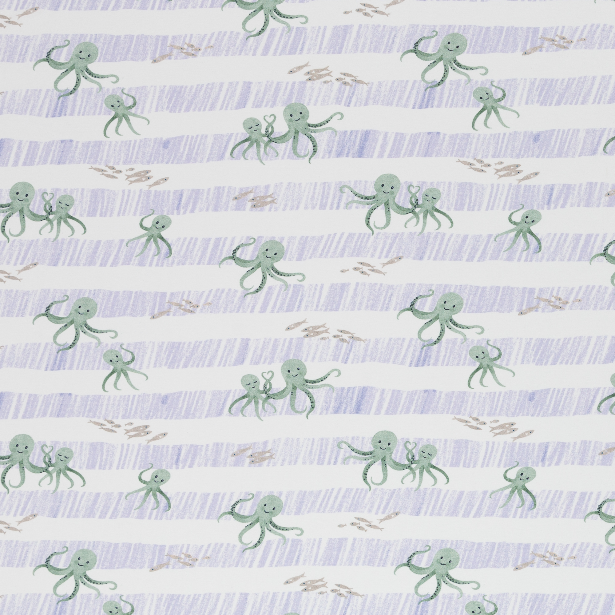 Gestreepte tricot met octopussen en vissen 'Nautical Baby'