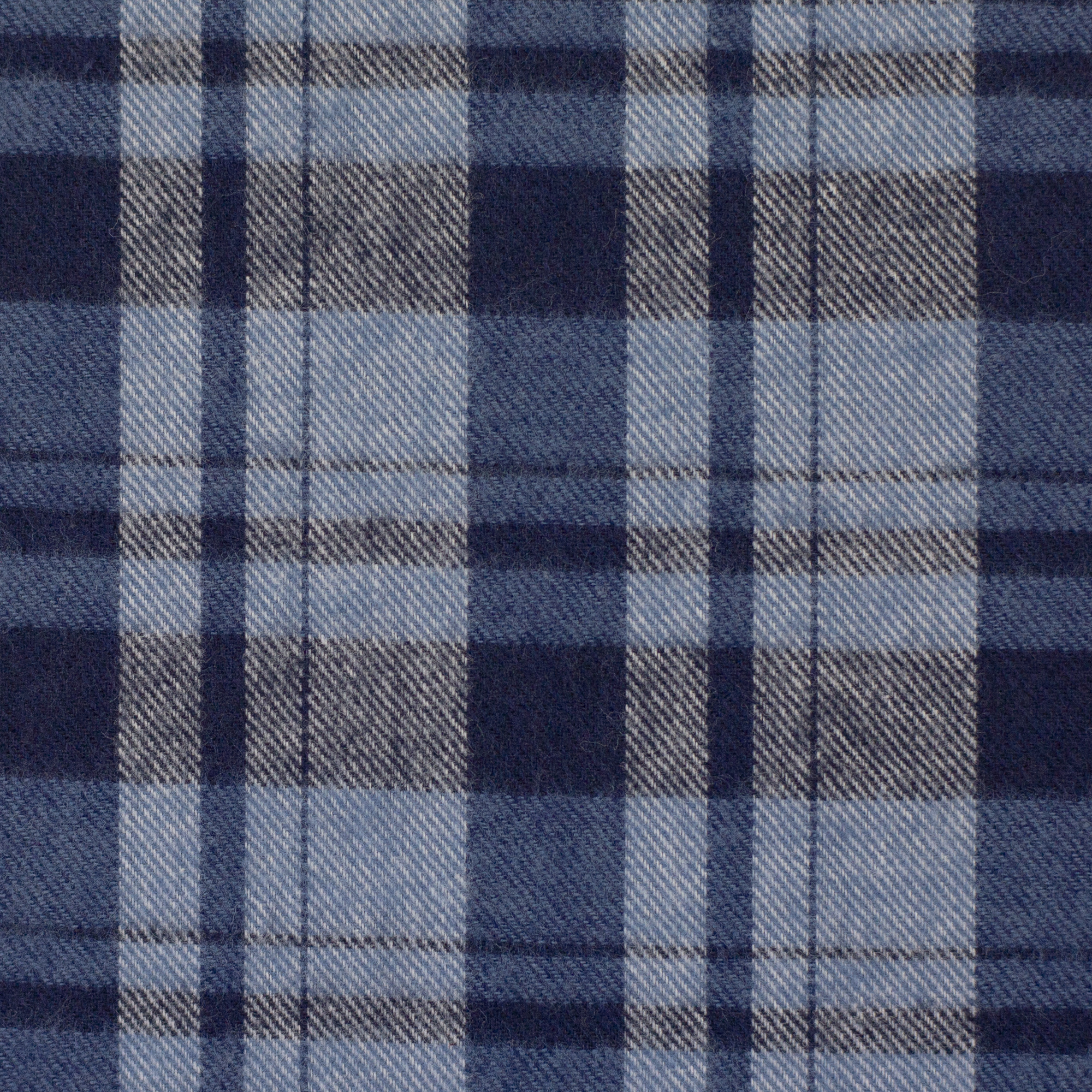 Flanel blauw/ grijs met ruiten