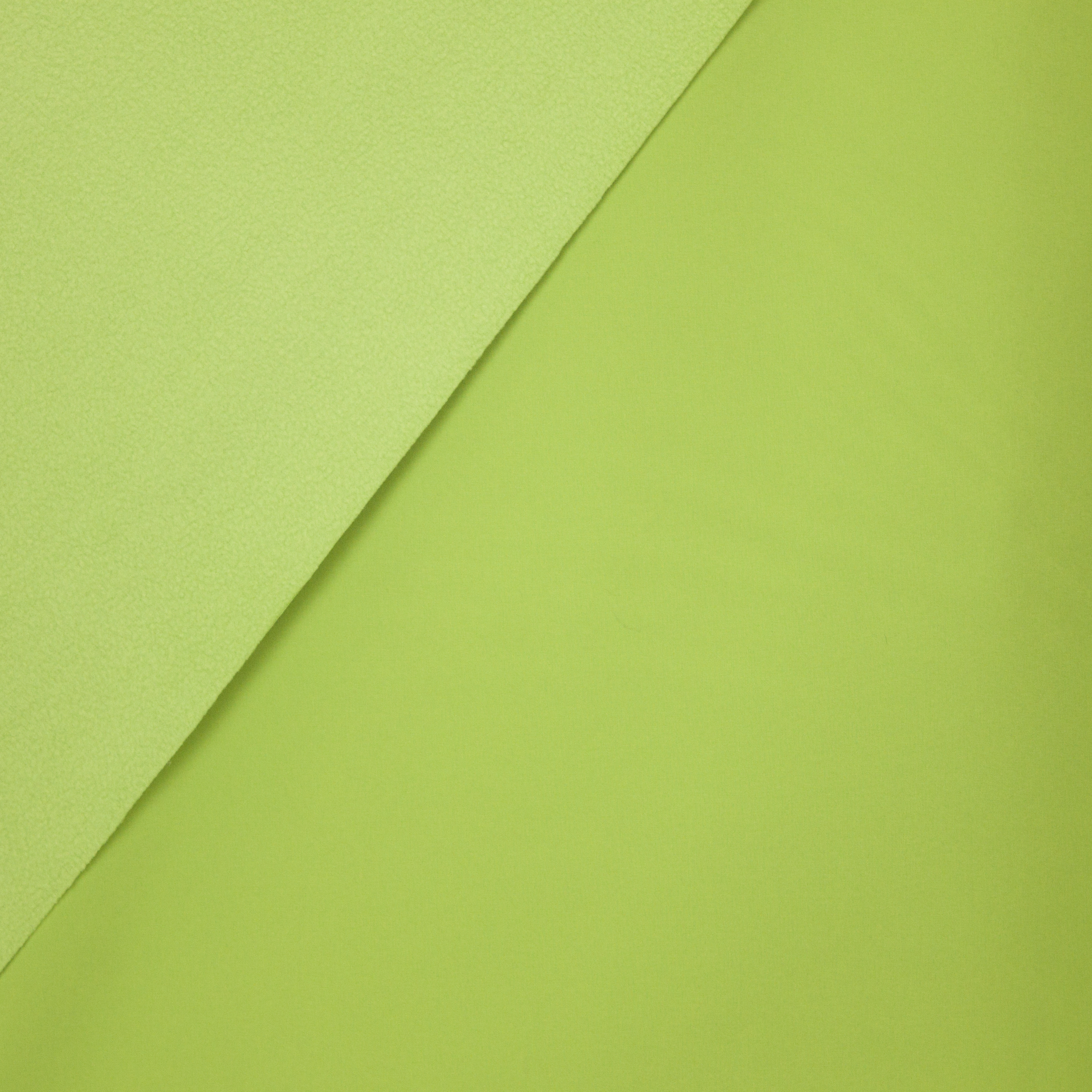 softshell lichtgroen met lichtgroene fleece binnenkant