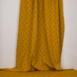 Okergele tricot met vogels