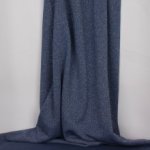 Blauwe sweaterstof met zilveren glitter