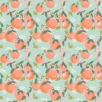 Blauwe katoen Tasty Fruit van Poppy