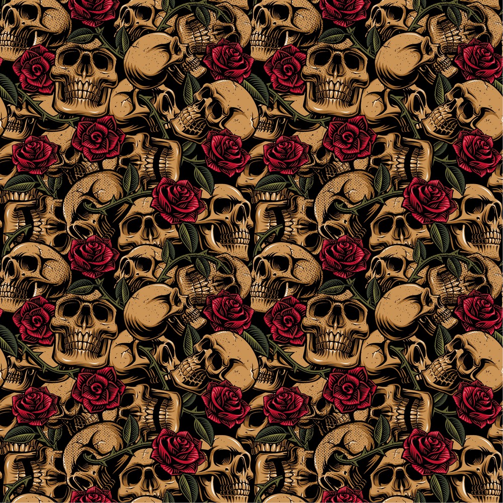 Katoen Skulls van Poppy